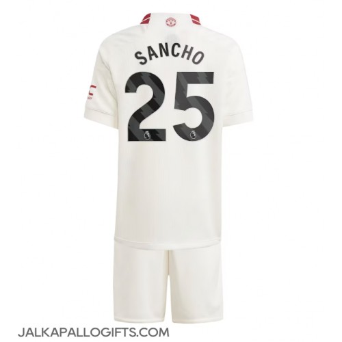 Manchester United Jadon Sancho #25 Kolmas Peliasu Lasten 2023-24 Lyhythihainen (+ Lyhyet housut)